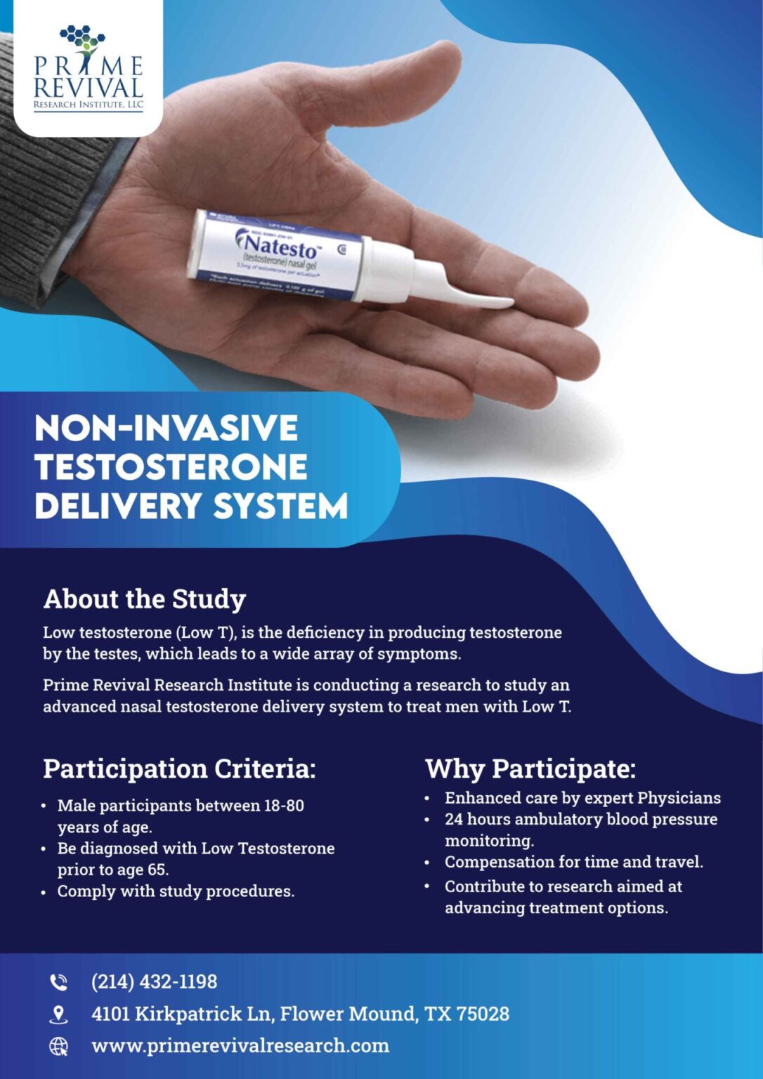 Nasal Testosterone Gel Low T Clinical Trials